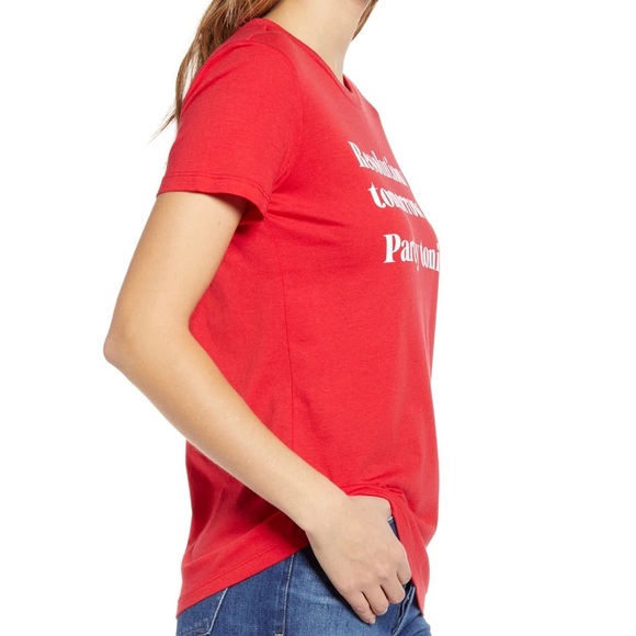 NWT 1901 “Resolutions tomorrow.Party tonight” Tee - Picture 3 of 8